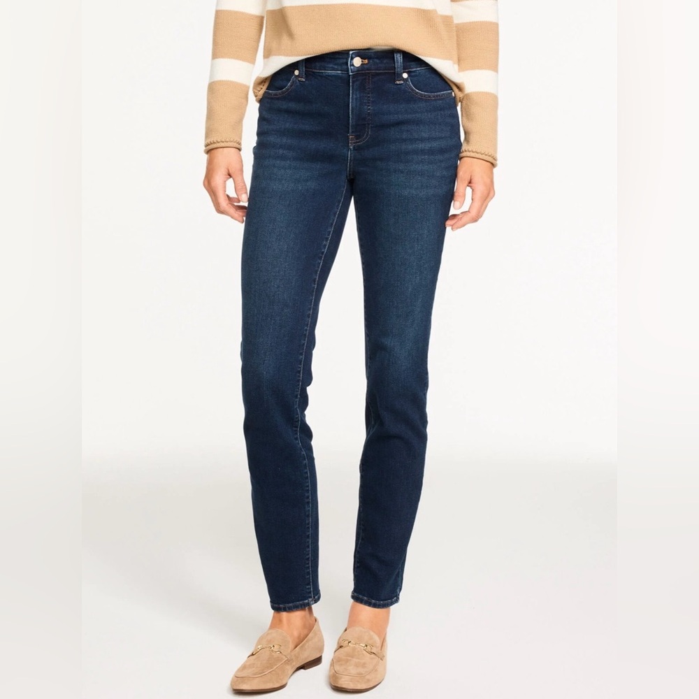 Women's Dark Blue Slim Straight Jeans
